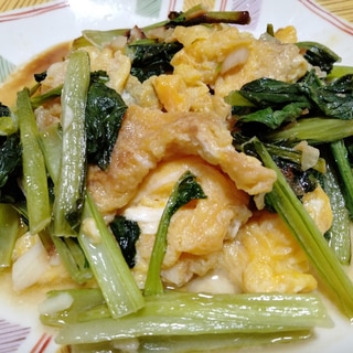 小松菜と卵の中華炒め